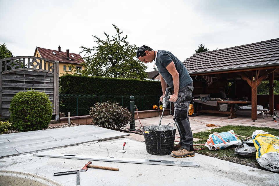 Cr&eacute;ation de terrasse &agrave; Cernay Mulhouse