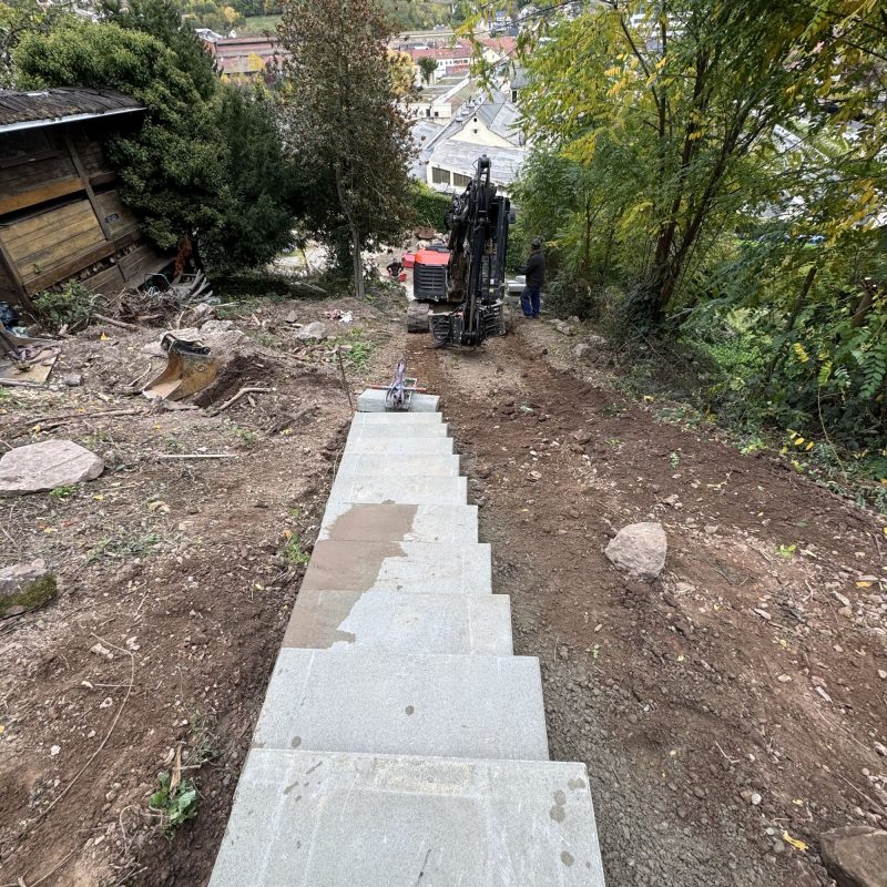 Escaliers et enrochement &agrave; Guebwiller Mulhouse 2