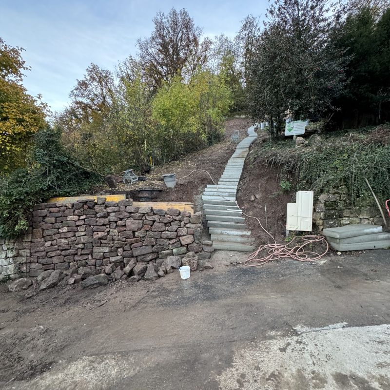 Escaliers et enrochement &agrave; Guebwiller Montb&eacute;liard 7